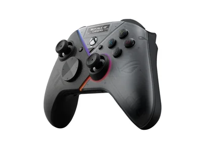 Asus ROG Raikiri Pro OLED display, tri-mode connectivity, remappable buttons&triggers, 4 rear buttons, step&linear triggers, adjustable joystick sensitivity, 3.5mm jack with ESS DAC, for PC and Xbox
