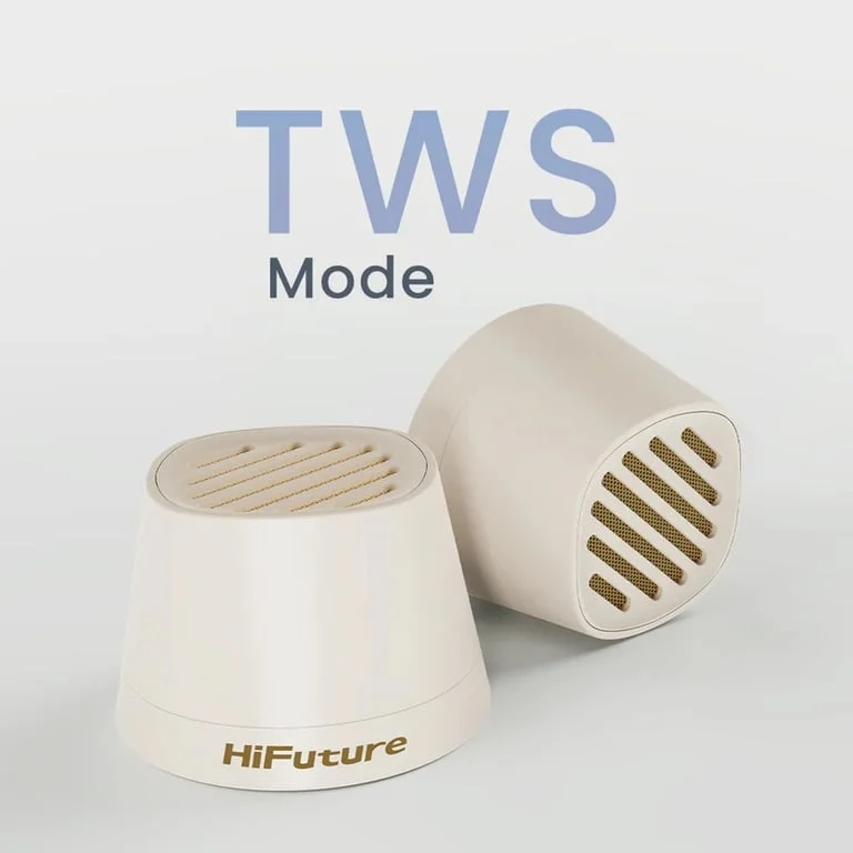 Тонколона HiFuture Mega S Latte Bluetooth 5.4, MagSafe, 5W, до 10 часа, TWS, стойка за телефон, безжично зареждане