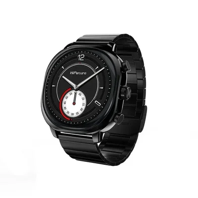 HiFuture AIX  Black, 1.43"AMOLED, 466*466, Powered by Dual Core & Syntra AI, Bluetooth Call, 1ATM Waterproof, Sixth Generation Health Sensor, Stainless Steel, Up to 10 days daily use