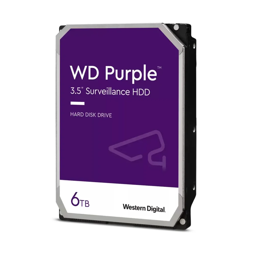 HDD Video Surveillance WD Purple 6TB CMR, 3.5'', 256MB, SATA 6Gbps, TBW: 180