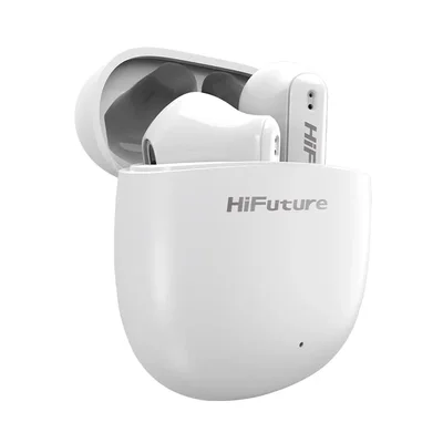 HiFuture ColorBuds2 White, Fashion TWS Earbuds, *5+15hours Play time,  Bluetooth 5.3, 10MM Driver, Soft Bass, Comfort Fit, Colorful option