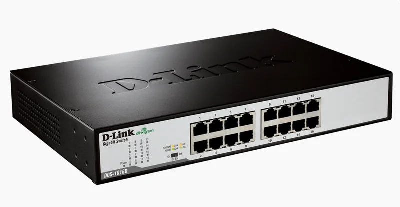 Суич D-LINK 16 порта Gigabit 10/100/1000Base-T, за монтаж в рак