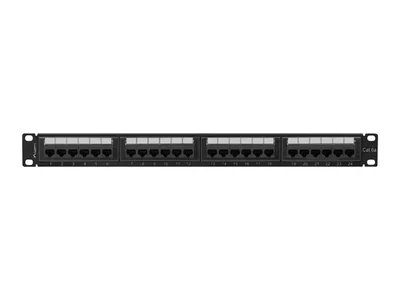 Пач панел Lanberg 24 порта 1U 19" Cat. 6a UTP черен
