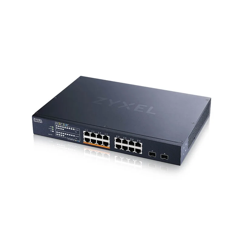 ZyXEL XMG1915-18EP, 16-port 2.5GbE, 2 SFP+, 8 x PoE++ 180W  Smart Switch, hybird mode, standalone or NebulaFlex Cloud