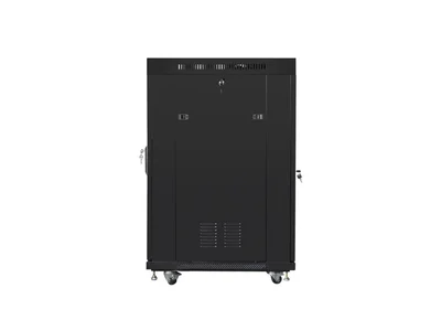 Lanberg rack cabinet 19" free-standing 22U/600x800 (flat pack) with glass door lcd black v2