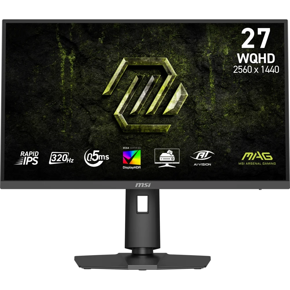 Монитор MSI MAG 274QPF X32 27" Rapid IPS, 2560x1440, 320Hz, 0.5ms, G-SYNC, FreeSync Premium, HDR400, Черен