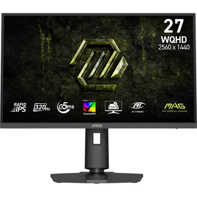 Монитор MSI MAG 274QPF X32 27" Rapid IPS, 2560x1440, 320Hz, 0.5ms, G-SYNC, FreeSync Premium, HDR400, Черен