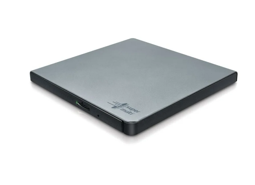 Hitachi-LG GP57ES40 Ultra Slim External DVD-RW, Super Multi, Double Layer, TV connectivity, Silver