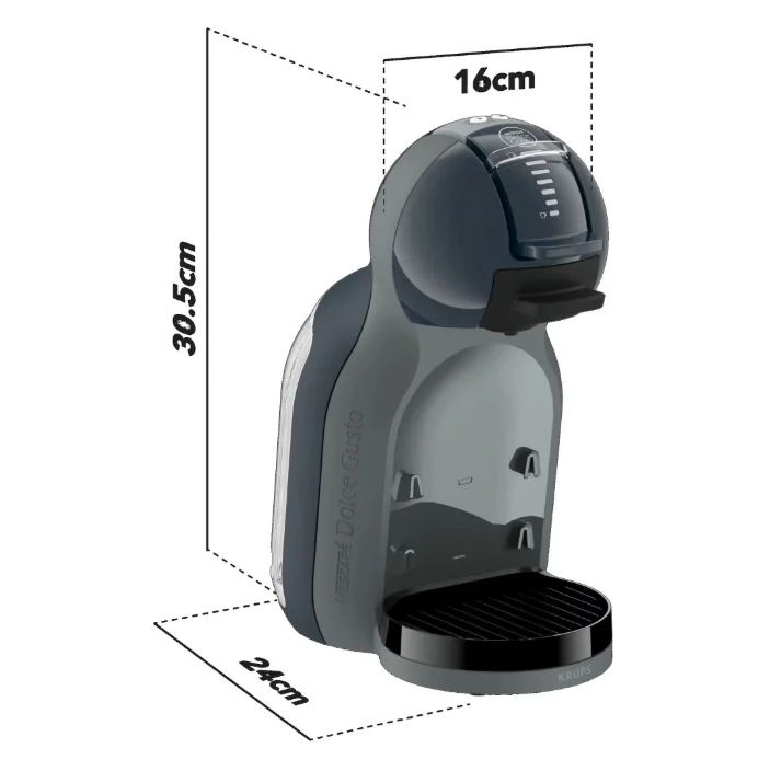 Кафемашина Krups KP143BF0 Mini Me 2 Cosmic Grey, капсули, 15 bar