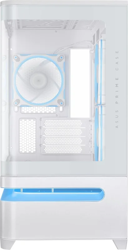 Кутия за компютър ASUS Prime AP202 TG, Micro Tower, Бял