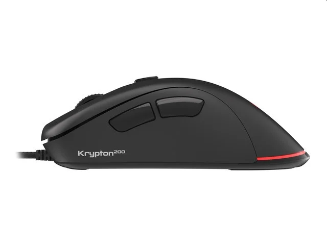 Геймърска мишка Genesis Krypton 200 Silent, 6400 DPI, оптичен сензор, програмируеми бутони, черна