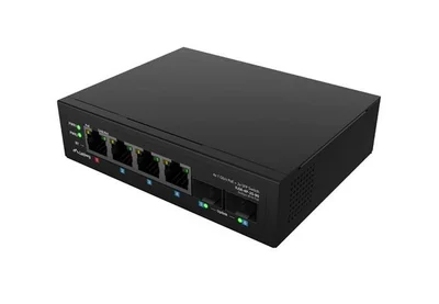 Lanberg Switch Light Industrial POE 1 x BT 3 x AT 2 x SFP DIN Unmanagment Gigabit Ethernet