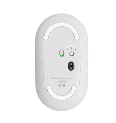 LOGITECH M350S Pebble 2 Bluetooth Mouse - TONAL WHITE
