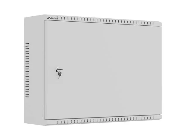 Комуникационен шкаф LANBERG – TPR, 10" & 19", 3U, 560 x 420 x 180 mm, с мрежест панел, сив