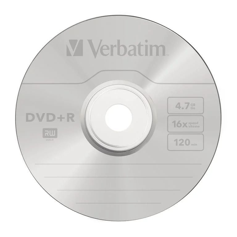 DVD диск Verbatim DVD+R AZO 4.7GB 16x, Matt Silver Surface (10 броя)