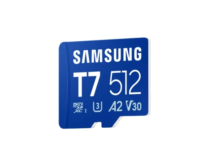 Samsung 512GB micro SD Card T7 UHS-I Transfer Speed up to 170MB/s Class 10 U3 V30 A2