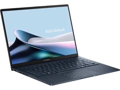 Asus Zenbook UX3405CA-ST1098W,Intel Ultra 7 255H 2.0 GHz (24MB Cache, up to 5.1 GHz, 16 cores, 16 Threads), 14.0 OLED WQXGA+(WQ+) 2880X1800 16:10 Bend+500nits Glare , 120 Hz, LPDDR5X 16GB ( on board ),1TB  SSD G4, Windows 11 , Ponder Blue
