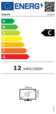 Philips 242B1G, 23.8" IPS WLED, 1920x1080@75Hz, 4ms GtG, 250cd m/2, 1000:1, 50M:1 DCR, Adaptive Sync, FlickerFree, LowBlue Mode, 2Wx2, Tilt, Height Adjust, Pivot, Swivel, D-SUB, DVI, HDMI, DP, USB hub