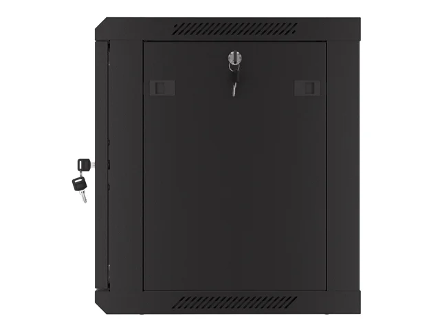 Lanberg rack cabinet 19" wall-mount 9U/600x450 with perforated door black (flat pack)
