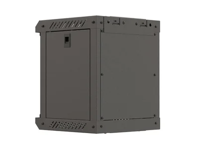 Lanberg rack cabinet 10" wall-mount 6U/300x300 (flat pack) with glass door black