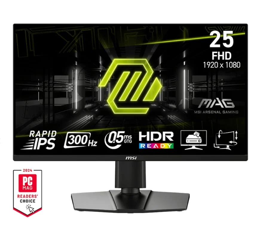 Монитор MSI MAG 255PXF 24.5" Rapid IPS 300Hz 0.5ms FHD (1920x1080) AMD FreeSync Premium HDR Ready Черен