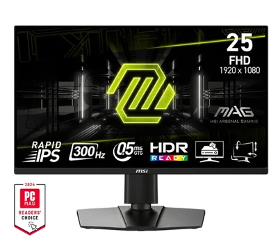 Монитор MSI MAG 255PXF 24.5" Rapid IPS 300Hz 0.5ms FHD (1920x1080) AMD FreeSync Premium HDR Ready Черен