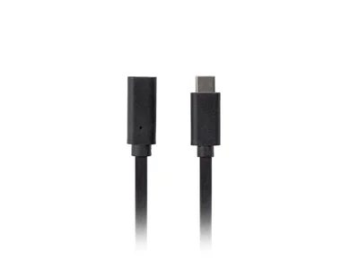 USB-C кабел Lanberg 3.1 1.5m, M/F, черен