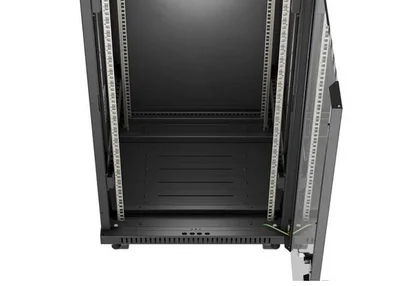 Lanberg Rack Cabinet 19" Free-Standing 22U/600X600 (FlAT Pack) With Glass Door LCD Black V2