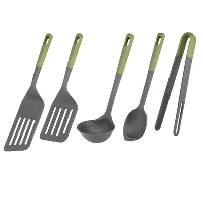 Комплект кухненски прибори Tefal K279S555 Essential 2-в-1, 5 части, пластмаса, зелен