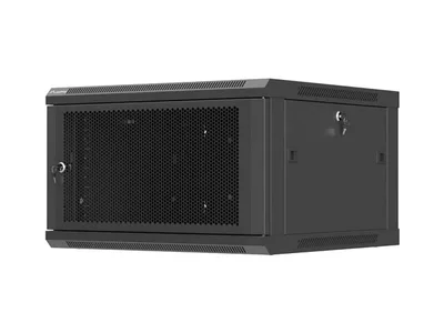 Lanberg rack cabinet 19" wall-mount 6U / 600x600 for self-assembly (flat pack), black