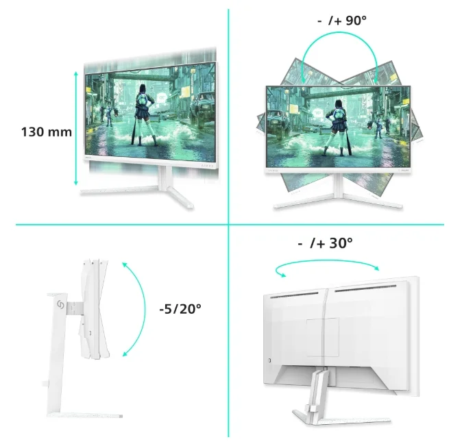 Philips 24M2N3201P, 23.8" Fast IPS WLED, 1920x1080@260Hz (OC, Native 240Hz), 1ms GtG, 0.3ms MPRT, 300cd m/2, 1000:1, Adaptive Sync, Low Blue Mode, FlickerFree, Tilt, Height Adjust, Pivot, Swivel, HDMI, DP