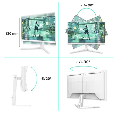 Philips 24M2N3201P, 23.8" Fast IPS WLED, 1920x1080@260Hz (OC, Native 240Hz), 1ms GtG, 0.3ms MPRT, 300cd m/2, 1000:1, Adaptive Sync, Low Blue Mode, FlickerFree, Tilt, Height Adjust, Pivot, Swivel, HDMI, DP