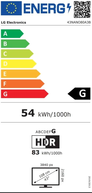 LG 43NANO80A3B, 43" 4K HDR Smart Nano Cell TV, 3840x2160, DVB-T2/C/S2, AI Alpha 7, HDR 10 PRO, webOS 25, ThinQ AI, VRR, ALLM, HGiG, WiFi, Clear Voice, AI Upscaling, Bluetooth, Hdmi e-ARC , CI, LAN, AirPlay2, Chromecast, 2 Pole stand, Black