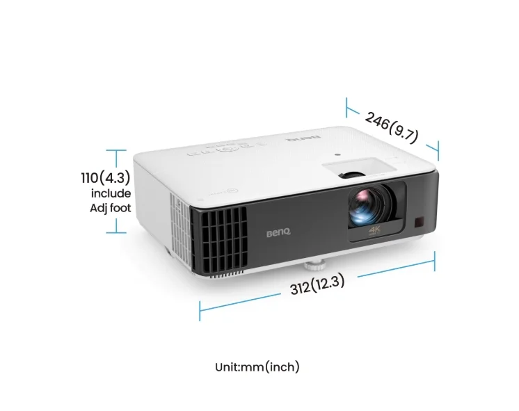 BenQ TK700ST DLP, 4K UHD (3840x2160), HDR, Ultra-fast 4ms, 10K:1, 3000 AL, 1.2x Zoom, Keystone 2D, Console Gaming, 2xHDMI, USB, RS232, Speaker 5W, eARC, Dolby Atmos, Audio out, 28dB (Eco)
