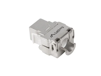 Keystone модул LANBERG – TOOL-LESS RJ45 180°, FTP CAT.6a, сребрист