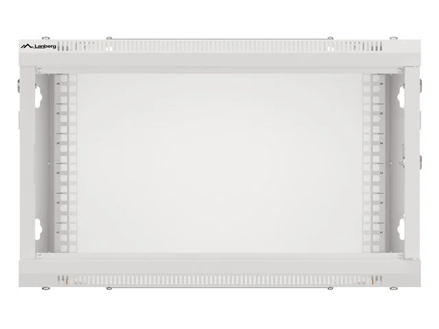 Lanberg rack cabinet 19" wall-mount 6U/600x450 for self-assembly with metal door grey (flat pack)