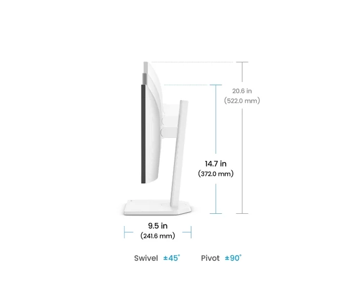 BenQ GW2490TC 23.8W WORK &  ENTERTAINMENT DISPLAY GW2490TC WHITE