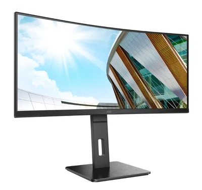 AOC CU34P2A, 34" Curved 1500R, VA, WLED, 3440x1440@100Hz, 4ms GtG, 1ms MPRT, 300cd m/2, 3000:1, 50M:1 DCR, Adaptive Sync, FlickerFree, Low Blue Light , 3Wx2, Tilt, Height Adjust, Swivel, 2xHDMI, DP, USB hub