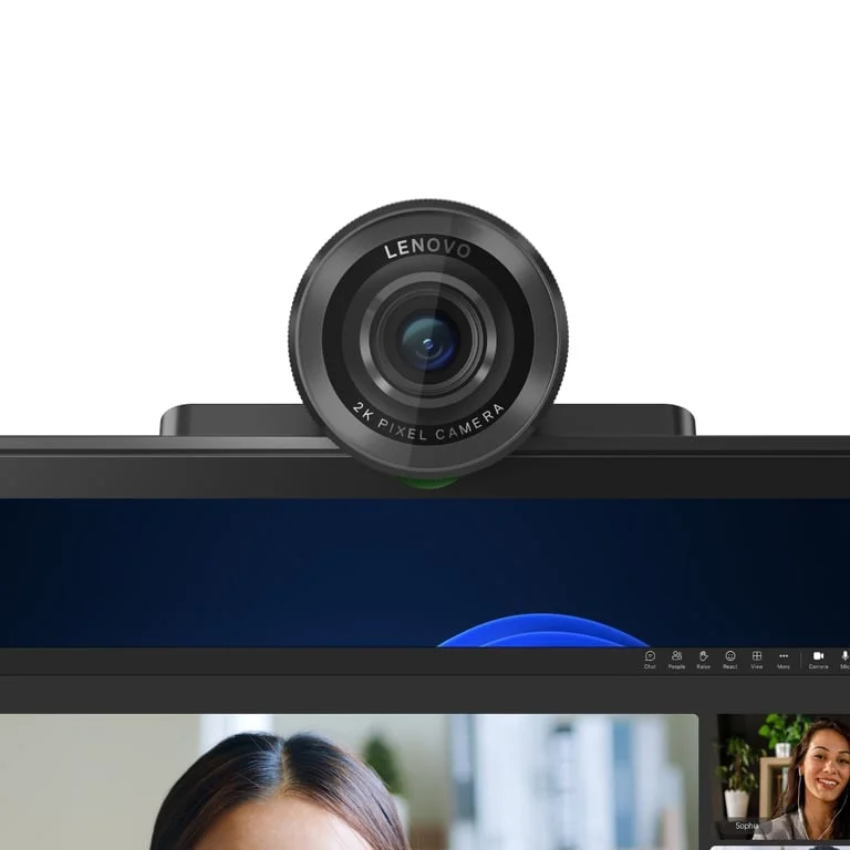 Уеб камера Lenovo – QHD, автофокус, AI кадриране, USB-C