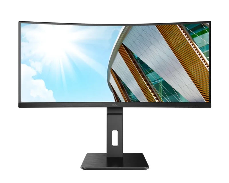 AOC CU34P2A, 34" Curved 1500R, VA, WLED, 3440x1440@100Hz, 4ms GtG, 1ms MPRT, 300cd m/2, 3000:1, 50M:1 DCR, Adaptive Sync, FlickerFree, Low Blue Light , 3Wx2, Tilt, Height Adjust, Swivel, 2xHDMI, DP, USB hub
