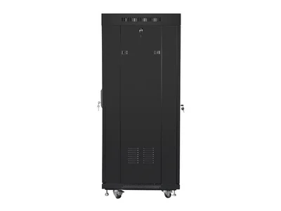 Lanberg rack cabinet 19" free-standing 27U/600x600 (flat pack) with mesh door lcd black v2