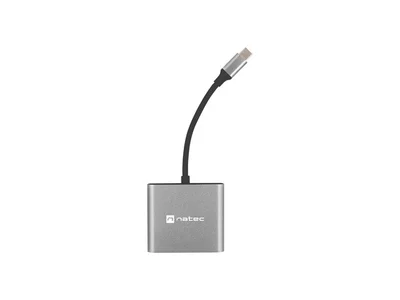 Докинг станция NATEC Fowler MINI USB-C Multiport Adapter 3 в 1, USB 3.0, HDMI 4K, USB-C PD