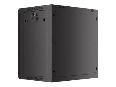 Lanberg rack cabinet 19" wall-mount 12U/600x450 with perforated door black (flat pack)