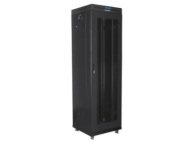 Lanberg rack cabinet 19" free-standing 42U/600x600 (flat pack) with mesh door lcd black v2