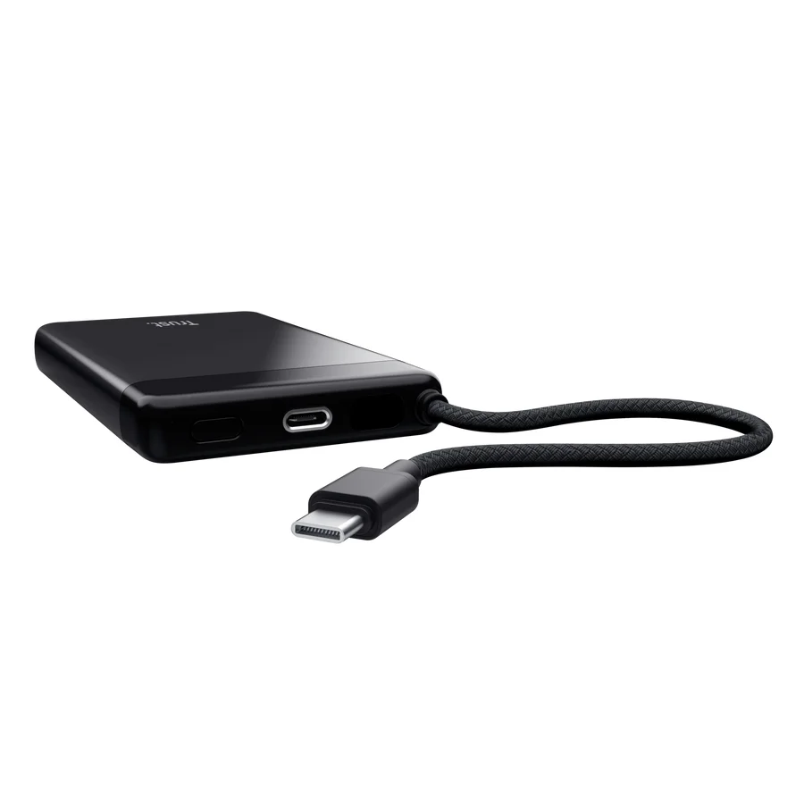 Външна батерия TRUST Fiera 10.000, 2 USB порта, черна