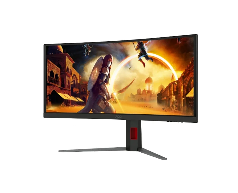 AOC CU34G4CA, 34" Curved 1500R, Fast VA, WLED, 3440x1440@180Hz, 1ms GtG, 0.5ms MPRT, 450cd m/2, 3000:1, Adaptive Sync, FlickerFree, Low Blue Light, Tilt, Height Adjust, Swivel, 2xHDMI, DP, USB hub