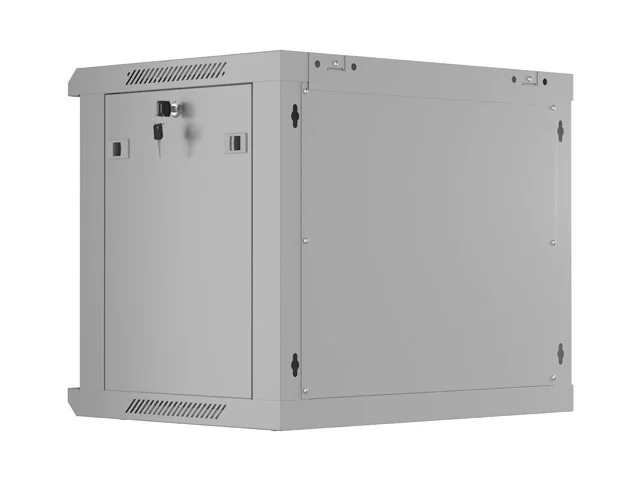 Lanberg rack cabinet 19" wall-mount 9U/600x450 with perforated door grey (flat pack)