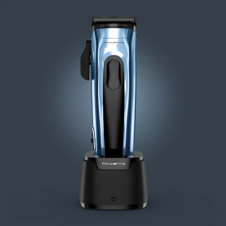 Машинка за подстригване Rowenta TN1551E0, неръждаеми ножчета, LCD дисплей, 28 степени на рязане, 150 мин. работа на батерия, синя