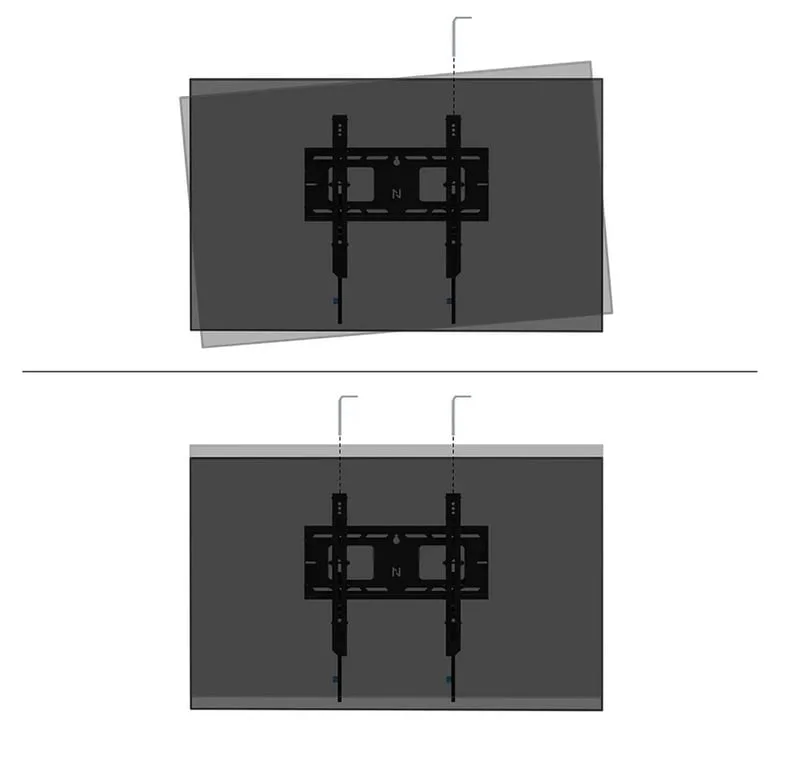 Стойка за стена Neomounts Level-750, 32-75", до 100 кг, накланяща се, заключваща се