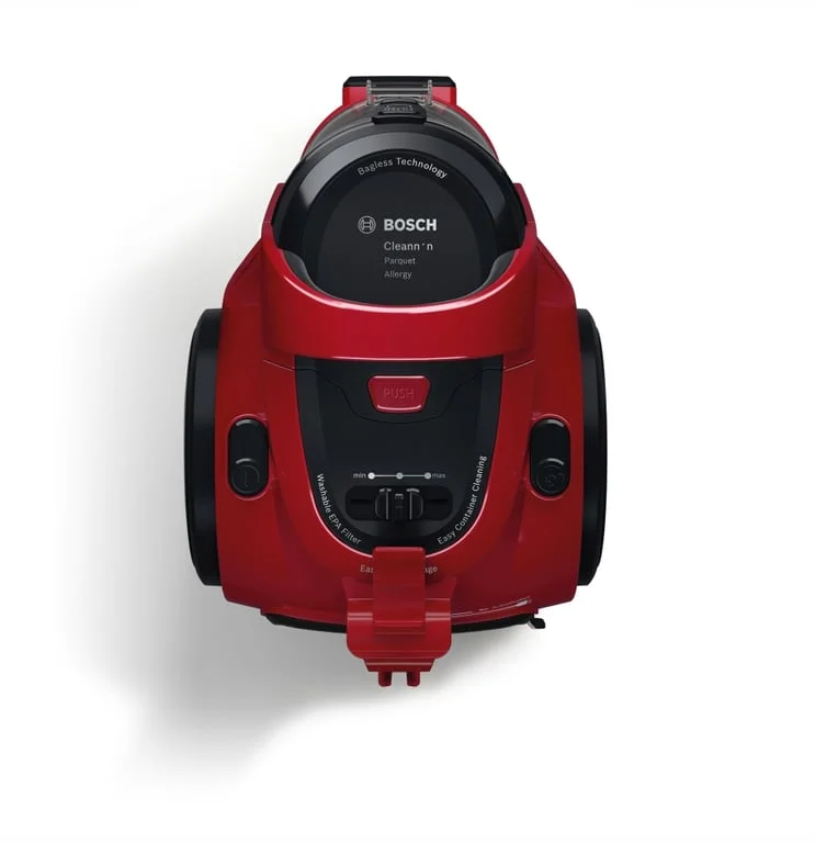 Bosch BGC05AAA2, Vacuum Cleaner, 700 W, Bagless type, 1.5 L, 78 dB(A), Energy efficiency class A, chili red/black